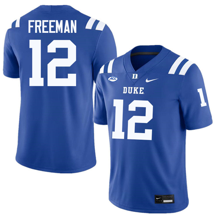 Tre Freeman Duke Jersey,Duke Blue Devils #12 Tre Freeman Jersey Youth College-Blue
